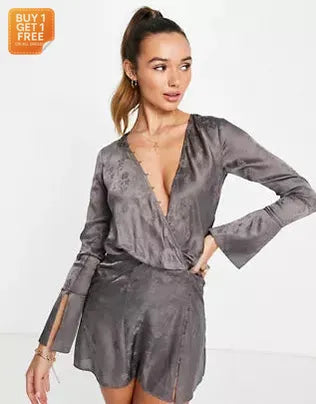 Asos Design Women's Gray Dress ANF1922