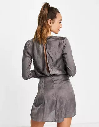 Asos Design Women's Gray Dress ANF1922