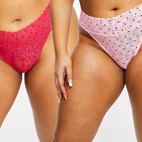 ASOS DESIGN Women's 2Pack Multicolor Thong ANF2027