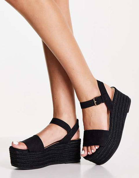 Miss Selfridge Women's Black Sandal ANS992