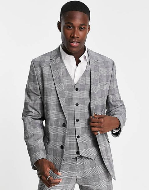 ASOS DESIGN Men's  Gray Blazer AMFJ178