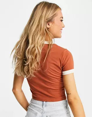 Asos Design  Women's Brown T-Shirt ANF1221