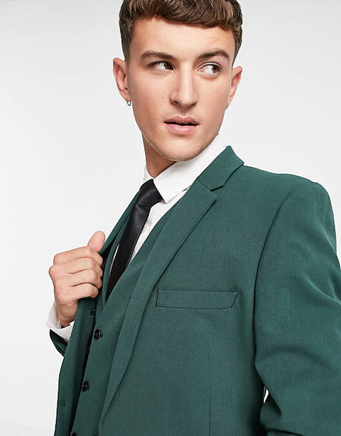 ASOS Design Men's Forest Green Blazer 9784527 ANF390 (SHR)