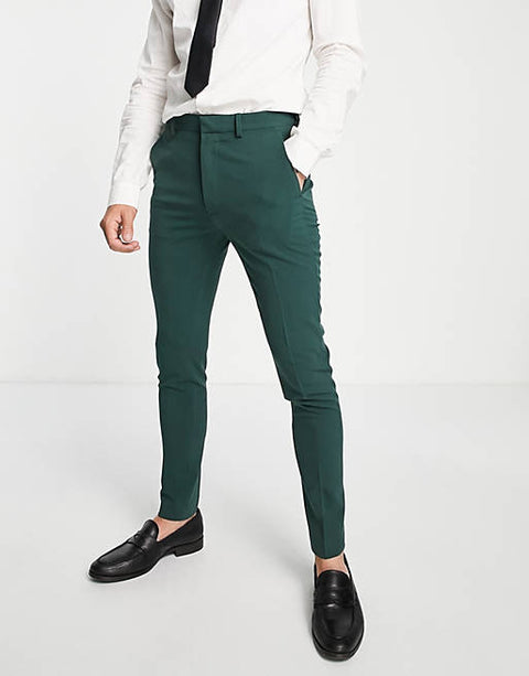 Asos Design Men's Dark Green Trouser ANF601 (LR79)