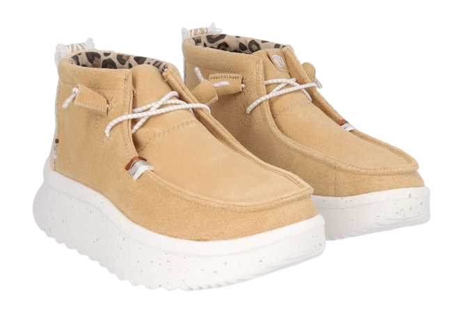 Hey Dude Women's Beige & White Wendy Peak High Casual Shoes | Hey Dude In Lebanon