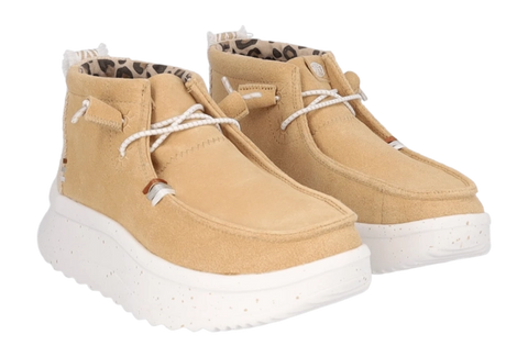Hey Dude Women's Beige & White Wendy Peak High Casual Shoes | Hey Dude In Lebanon