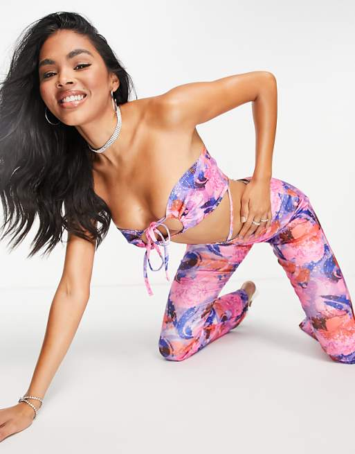 ASYOU Women's Multicolor Print Jumpsuit ANF2315