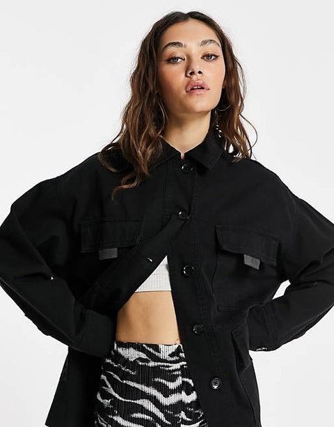 TopShop Women's Black Jacket 106178786 ANF336 (AN79,AN80)