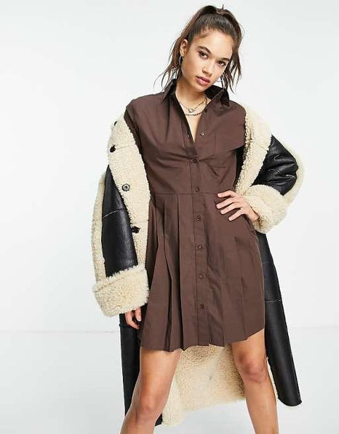 Collusion Women's Brown Dress ANF2648
