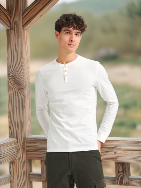 Sinsay Men's White Long Sleeve Blouse |Sinsay In Lebanon