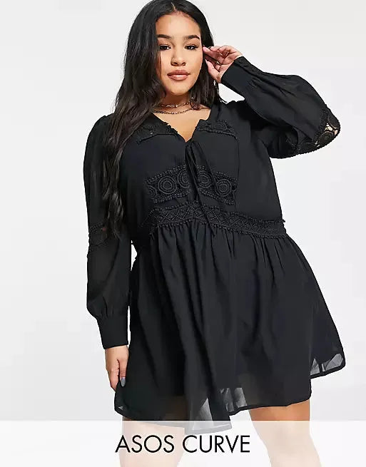 Asos Design Women's Black Dress ANF1860