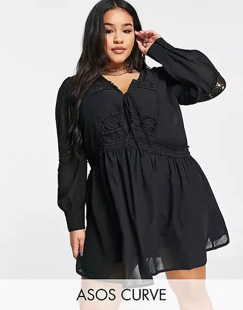 Asos Design Women's Black Dress ANF1860