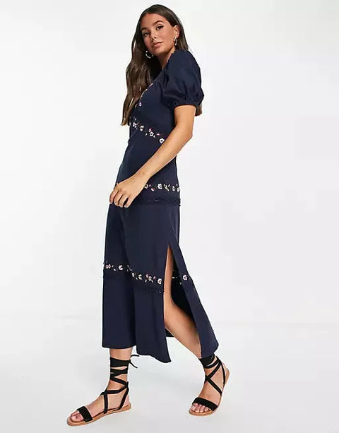 Asos Design Women's Navy Blue Dress ANF1857