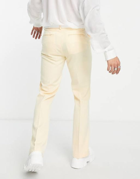 Asos Design  Men's Light Yellow  Trouser ANF2309