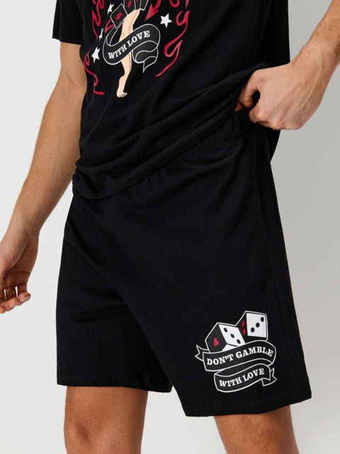 Sinsay Men's Black Short Pajama Set 2pcs | Sinsay In Lebanon