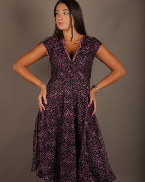 Nuvola Women's Black & Purple Dress 1000000287857 FA248