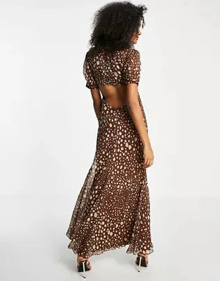 Asos Design Women's Brown Dress ANF1091