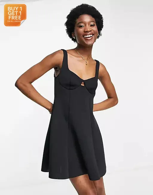 Miss Selfridge Women's Black Dress ANF810