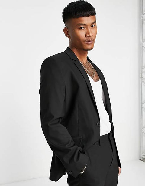 Asos Design Men's Black Blazer ANF304 (AN75) shr