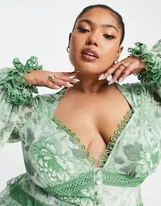 Asos Design Women's Green  Dress ANF806
