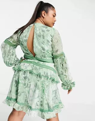 Asos Design Women's Green  Dress ANF806