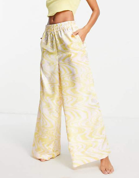 Topshop Women's Multicolor Print Pajama Bottom ANF2383