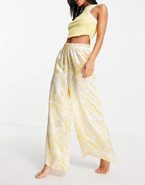 Topshop Women's Multicolor Print Pajama Bottom ANF2383