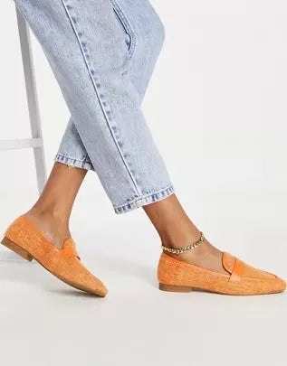 Asos Design Women's Orange Ballerinas ANS751