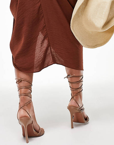 ASOS Design Women's Beige Heeled ANS48 (shoes,2, 27,47,51,52,26,56,57)(shr) (st3)