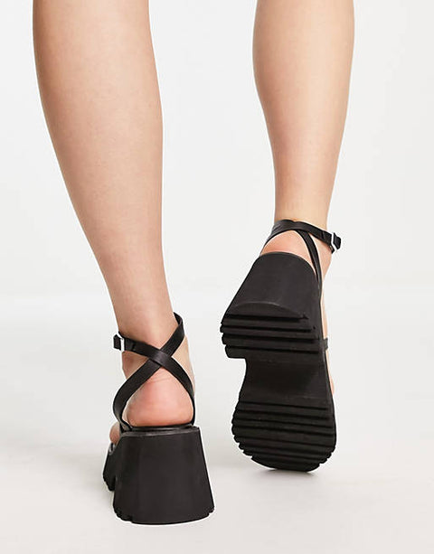 ASOS Design  Women's Black Sandal ANS205 (Shoes10,26,56) shr (st3)