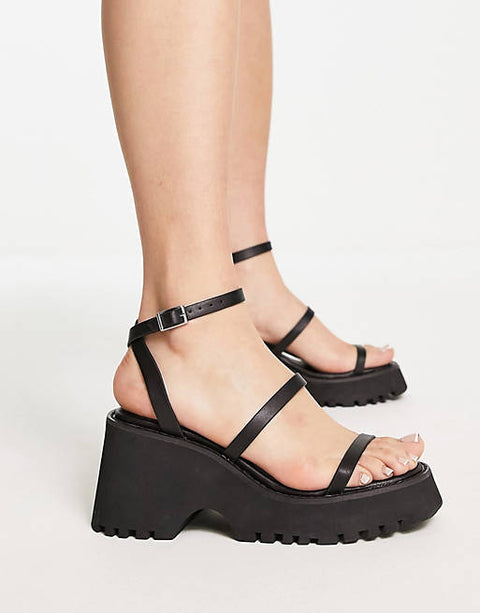 ASOS Design  Women's Black Sandal ANS205 (Shoes10,26,56) shr (st3)