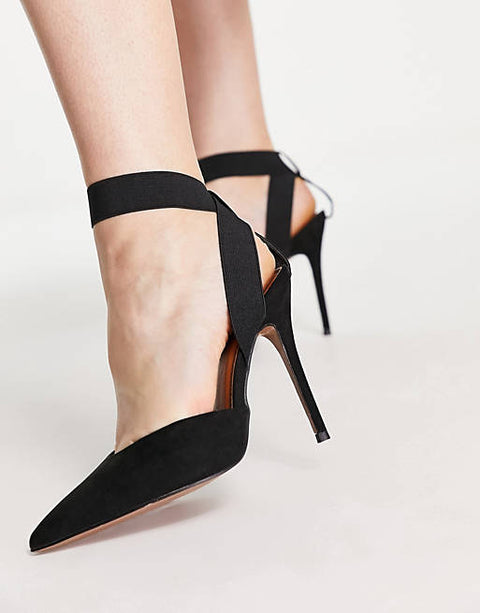 ASOS Design Women's Black Heeled ANS247 (Shoes26,57) shr