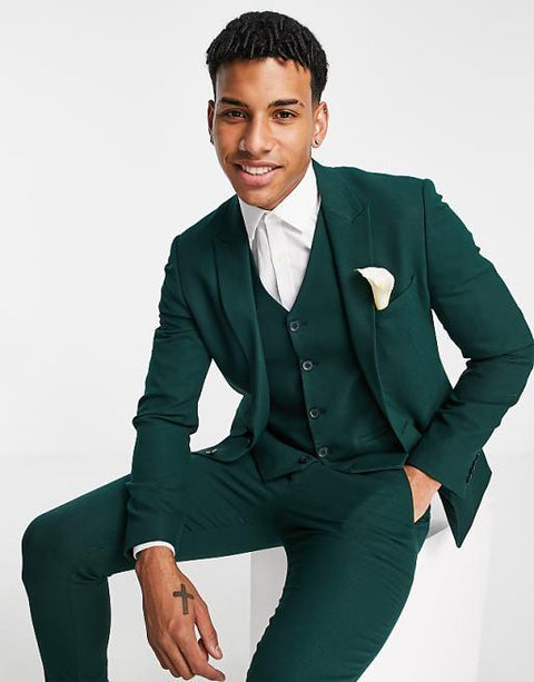 Asos Design Men's Dark Green Blazer ANF3402