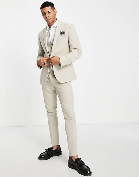 Asos Design Men's Ecru Blazer ANF348 (,AN83,AN84) SHR zone10