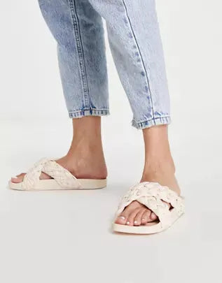 ASOS Design Women's Beige Slipper ANS716