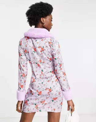 Asos Design Women's Lilac Dress ANF657