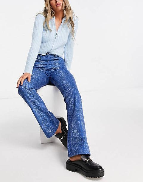 Collusion Women's Blue Jeans ANF459 (LR 78)
