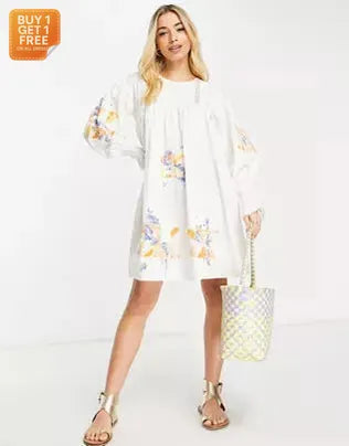 Asos Design Women's White Dress ANF1832