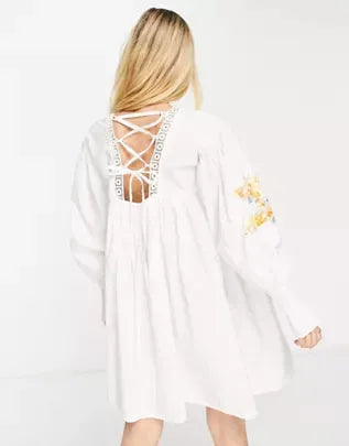 Asos Design Women's White Dress ANF1832