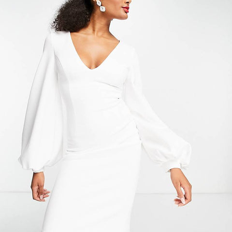 True Violet Women's White Dress 101170531 AMF1457