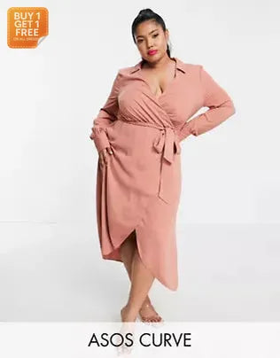 ASOS DESIGN Women's Dusty Rose Dress ANF1818
