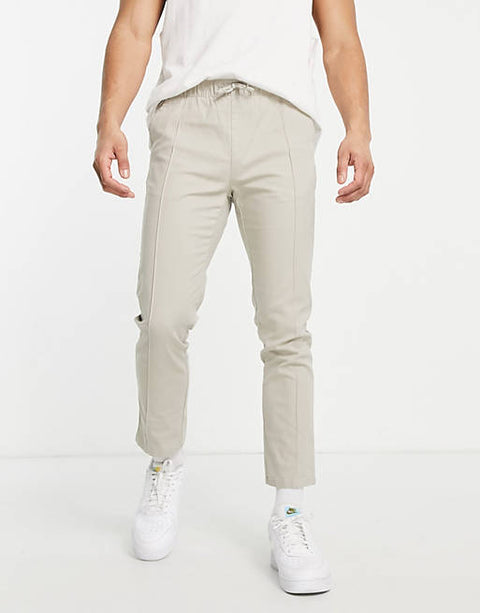 Asos Design Men's Light Gray Trouser ANF527 (LR72)
