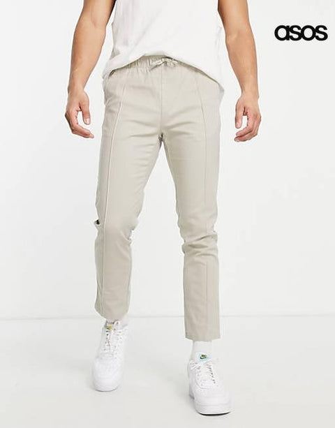 Asos Design Men's Light Gray Trouser ANF527 (LR72)