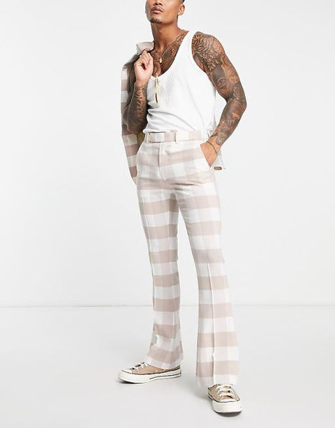 Asos Design Men's Beige Skinny Trouser ANF3107