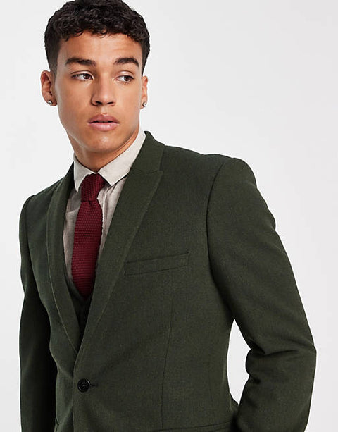 ASOS Design  Men's Green Blazer 111034868 ANF74  (AN57) SHR