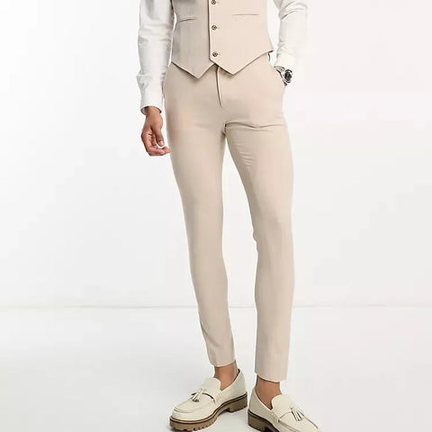 Asos Design Men's Beige Trouser ANF1490