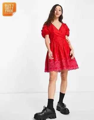 TopShop Women's Red Dress ANF1301