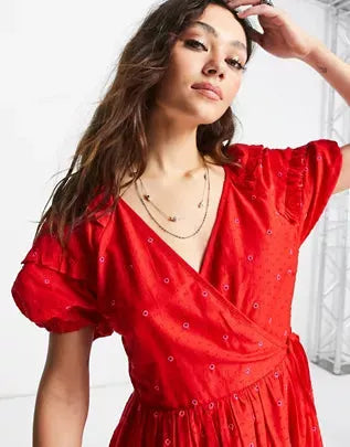 TopShop Women's Red Dress ANF1301