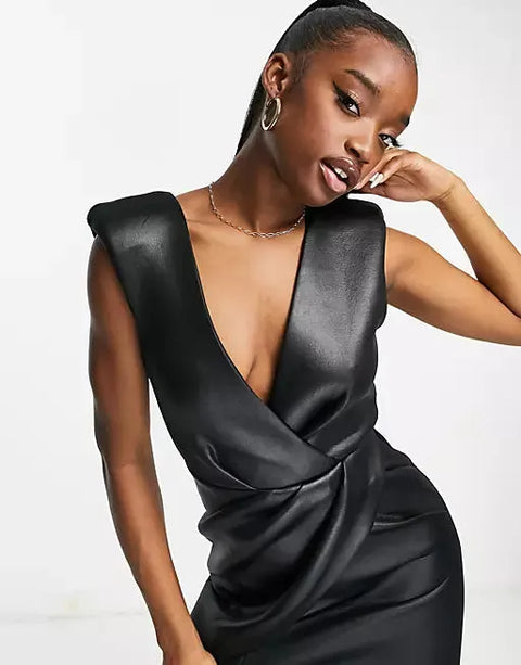 Asos Design Women's Black Dress ANF823