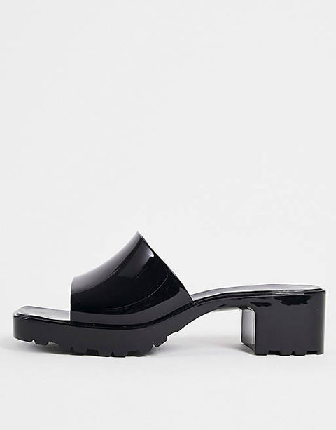Asos Design Women's Black Slipper ANS270 (Shoes53)